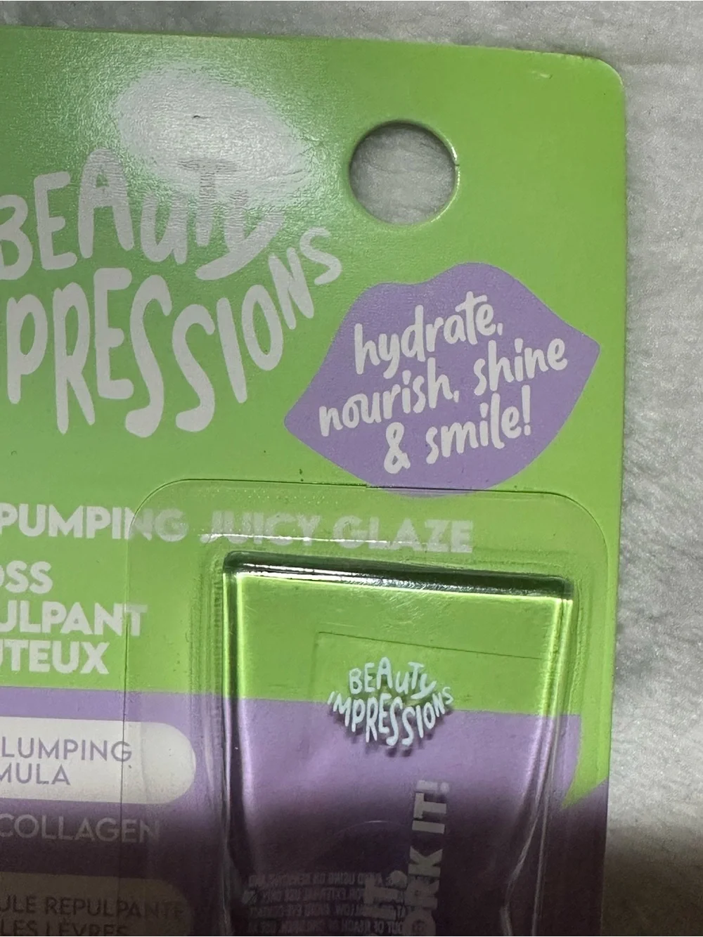 Beauty Impressions Lip Pumping Juicy Glaze Gloss 2pc Set Vitamin E Collagen